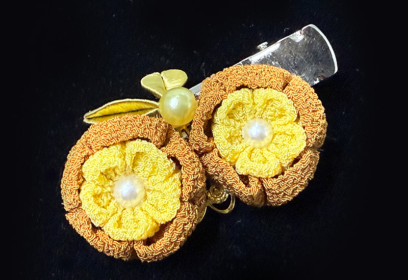 細工纏花雙花髮夾